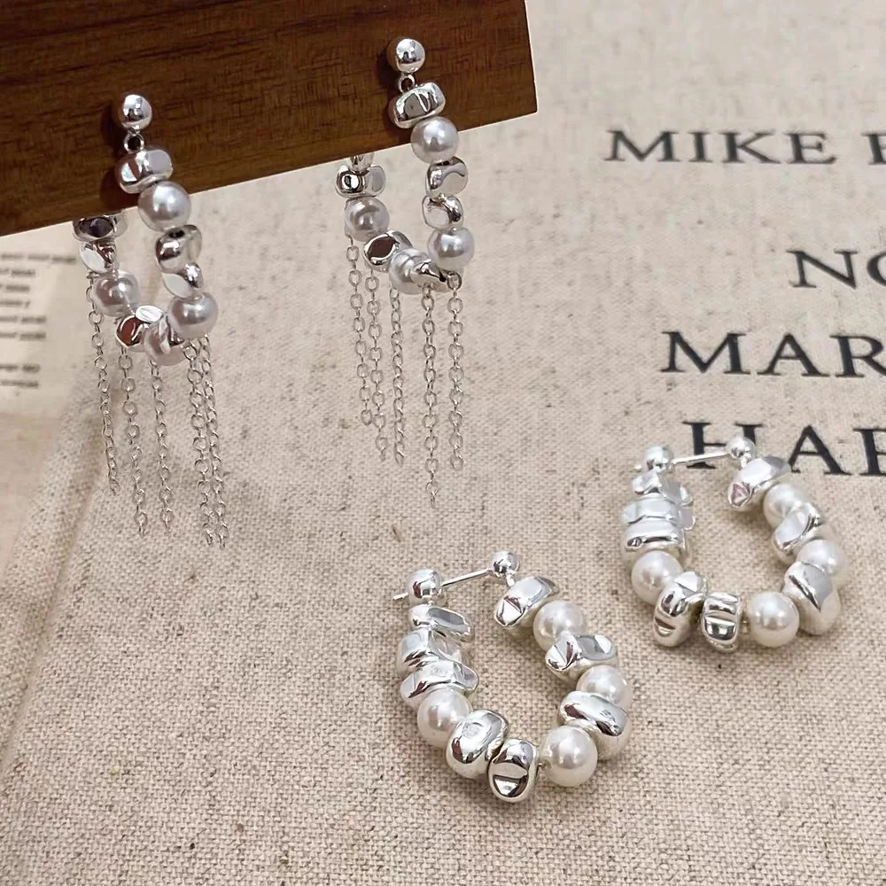 2025 신상 조각진 스플라이스 태슬 불규칙 모조 진주 - Women Accessories Jewelry 리뷰 및 가격