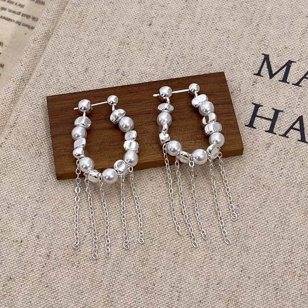 2025 신상 조각진 스플라이스 태슬 불규칙 모조 진주 - Women Accessories Jewelry 리뷰 및 가격