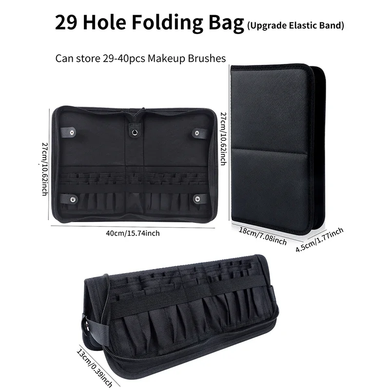 29/23 구멍 접이식 메이크업 브러쉬 가방 여성 메이 - Women Accessories Pouch 리뷰 및 가격