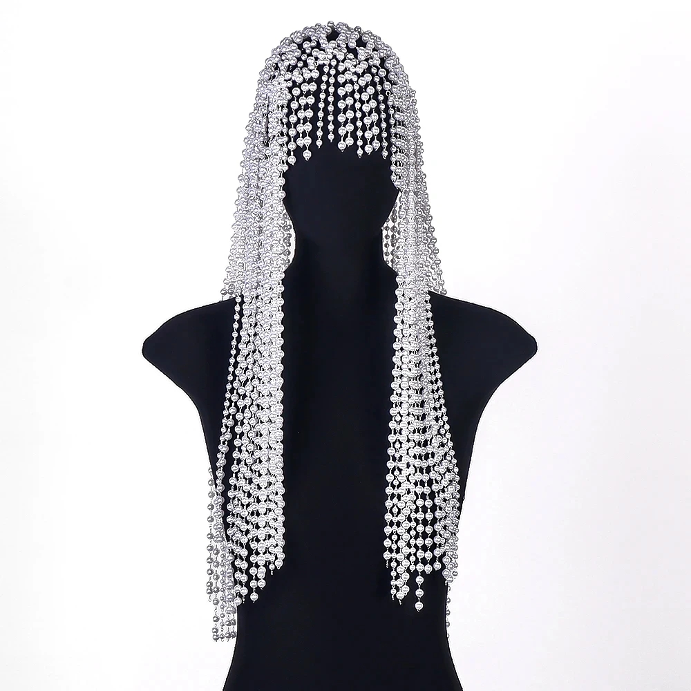 여성용 진주 술 헤드피스, 웨딩 신부 롱 인도 주얼리, - Women Accessories India 리뷰 및 가격