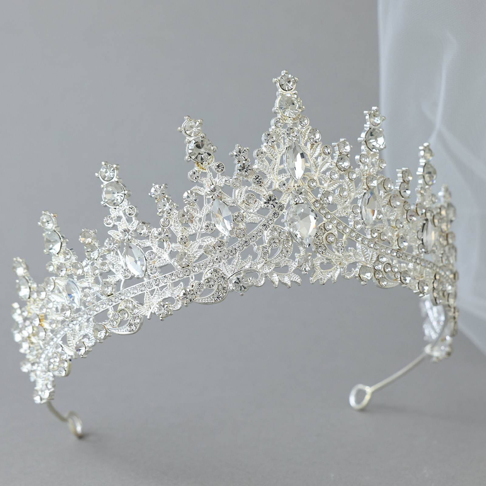 신부 머리 장식 웨딩 예식용 반짝이는 라인스톤 크라운  - Women Accessories Jewelry 리뷰 및 가격