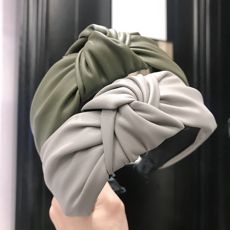 새로운 패션 단색 머리 매듭 헤어 밴드 여성을위한 크로 - Women Accessories Sale 리뷰 및 가격