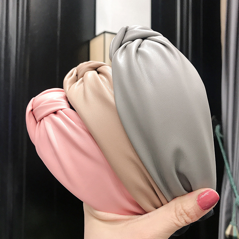 새로운 패션 단색 머리 매듭 헤어 밴드 여성을위한 크로 - Women Accessories Sale 리뷰 및 가격
