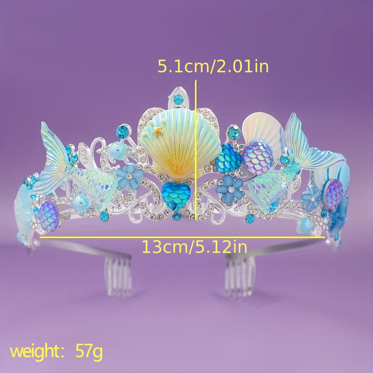 2025년 신상 인어 머리빗 왕관 오션 시리즈 합금 왕 - Women Accessories Jewelry 리뷰 및 가격