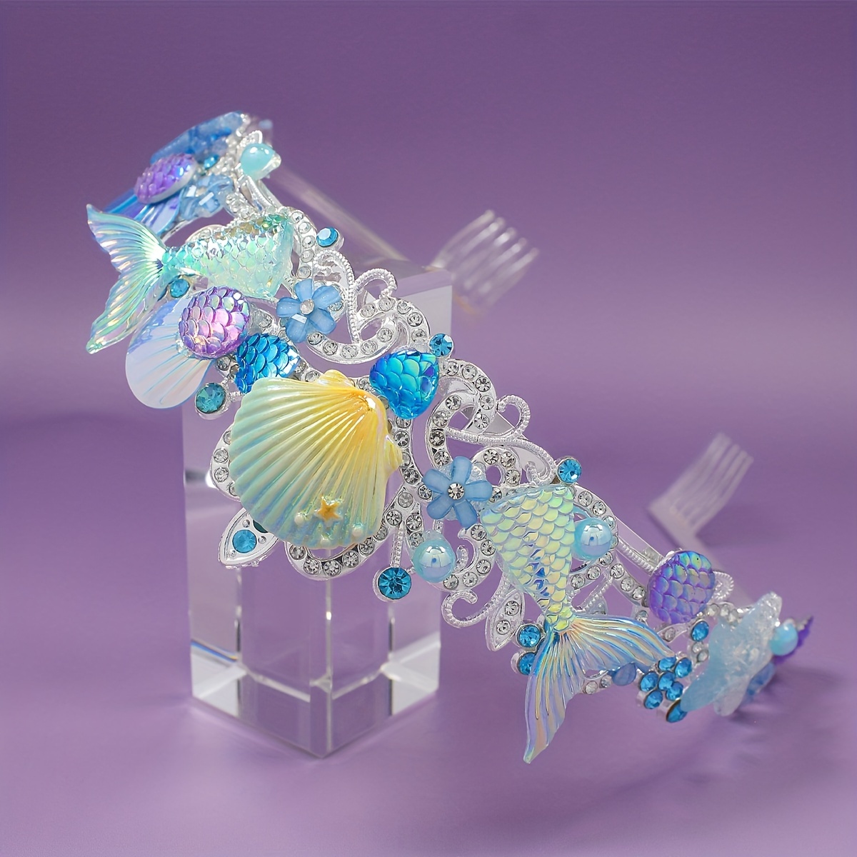 2025년 신상 인어 머리빗 왕관 오션 시리즈 합금 왕 - Women Accessories Jewelry 리뷰 및 가격