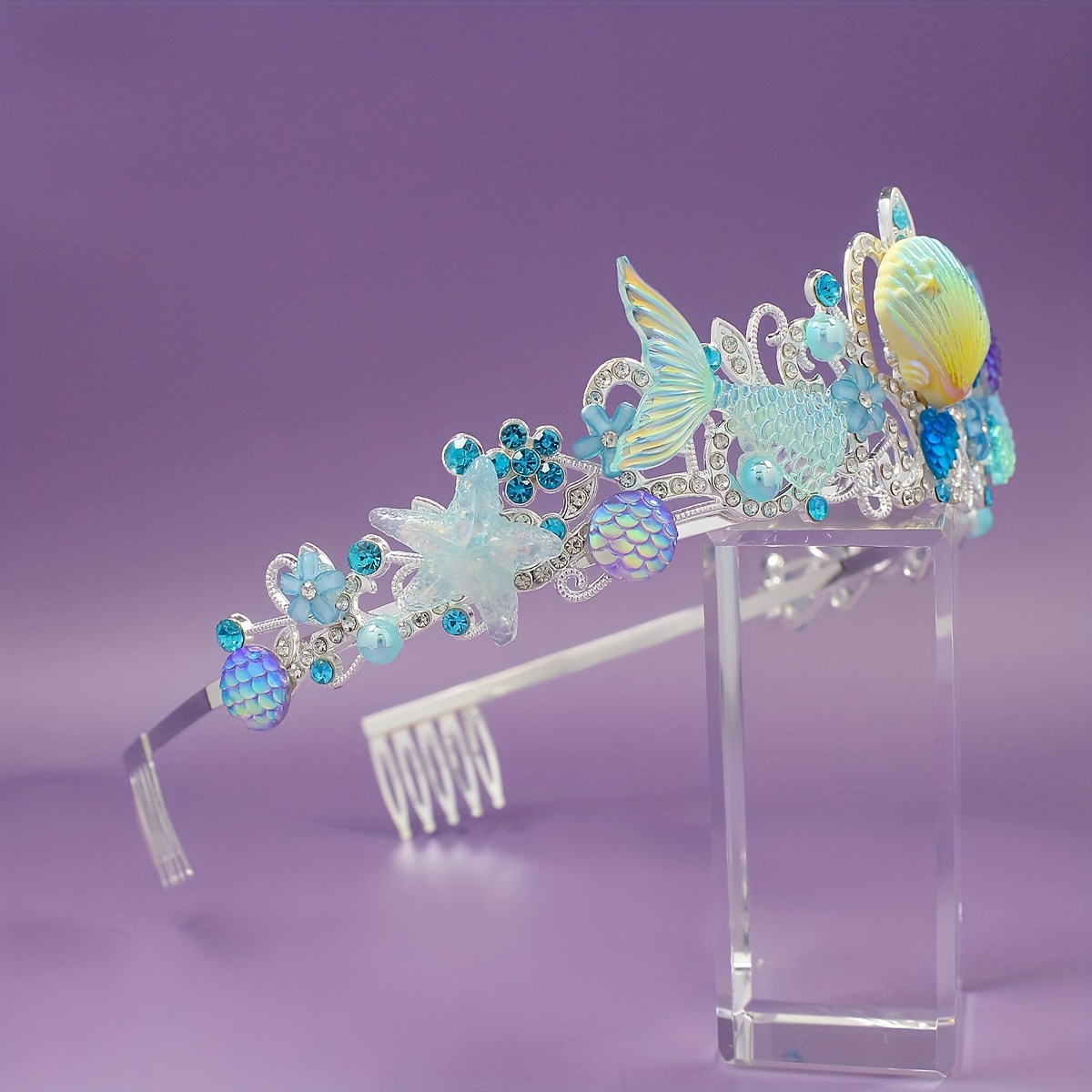 2025년 신상 인어 머리빗 왕관 오션 시리즈 합금 왕 - Women Accessories Jewelry 리뷰 및 가격